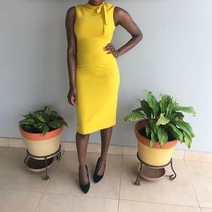 Zara XS yellow work dress